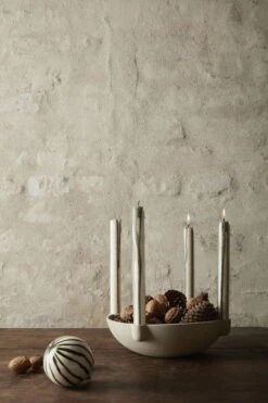 Ferm LIVING Bowl Kerzenhalter, Groß, Keramik -Wohnaccessoires Angebote 16 12027