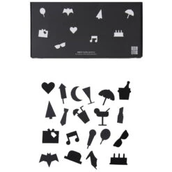 Design Letters Partysymbole Für Message Board, Schwarz