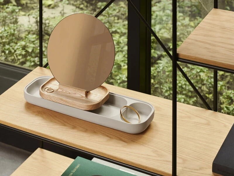 Fritz Hansen KN Slide Tischspiegel, Esche – Grauer Beton 8 Fritz Hansen KN Slide Tischspiegel, Esche – Grauer Beton – Bild 6