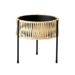 Wohnaccessoires Angebote 7 Menu Umanoff Pflanzgefäß, 27 Cm, Schwarz – Rattan