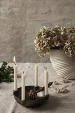 Ferm LIVING Bowl Kerzenhalter, Klein, Schwarzes Messing -Wohnaccessoires Angebote 33 0066