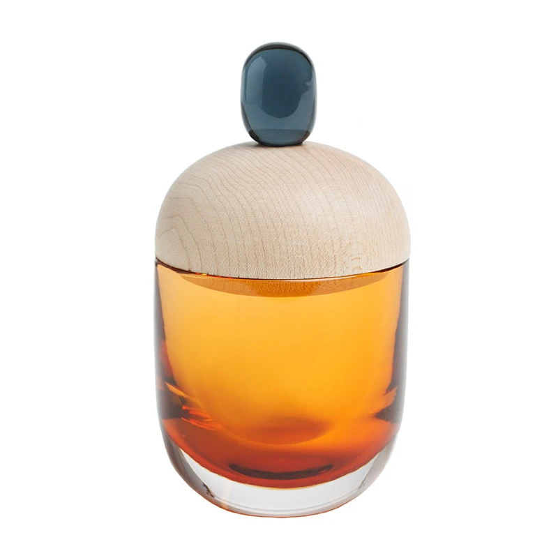 Aufbewahrungsglas Lyyli, Mittelgroß, Orange-grau 3 Aufbewahrungsglas Lyyli, Mittelgroß, Orange-grau