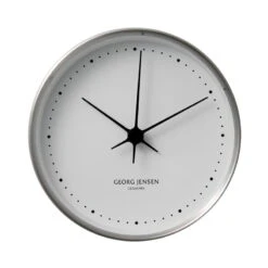 Georg Jensen Henning Koppel Wanduhr, 22 Cm, Edelstahl