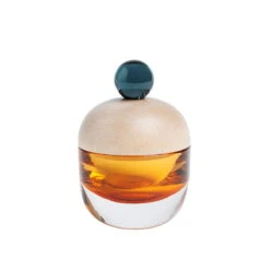 Aufbewahrungsglas Lyyli, Klein, Orange-grau