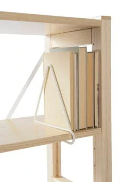 Wire Buchstütze, Dreieckig, Weiß -Wohnaccessoires Angebote A5571 kolmio valk2 Lundia