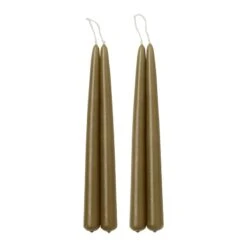 Blossom Kerze, 4 Stück, Olivgrün