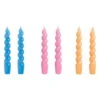Hay Spiralkerzen, 6 Stück, Blau - Dunkelrosa - Dunkles Pfirsichrosa -Wohnaccessoires Angebote EEHA541313 Candle Spiral Set of 6 blue dark pink dark peach EE