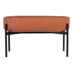 Klorofyll Pflanzgefäß Mit Ständer, Oval, Terrakotta