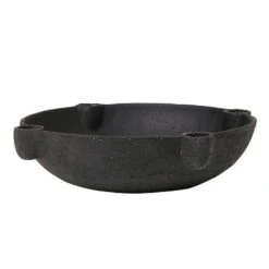 Ferm LIVING Bowl Kerzenhalter, Groß, Dunkle Keramik