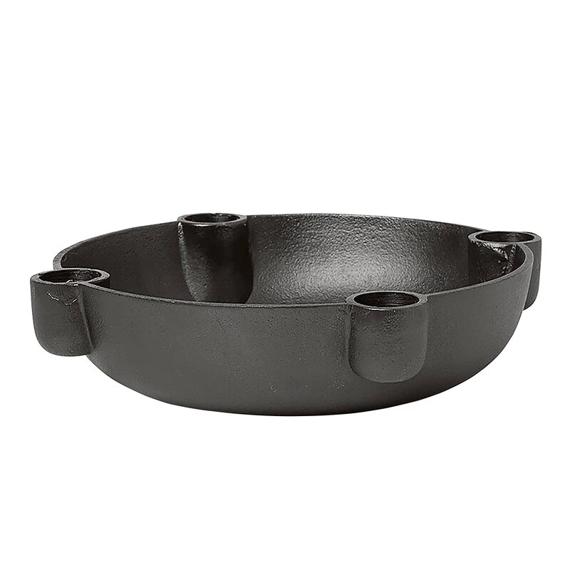 Ferm LIVING Bowl Kerzenhalter, Mittel, Geschwärztes Aluminium 3 Ferm LIVING Bowl Kerzenhalter, Mittel, Geschwärztes Aluminium