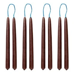 Ferm LIVING Dipped Kerze, 8 Stück, 1,2 cm, Braun