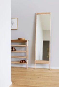 A Line Spiegel, Eiche Weiß -Wohnaccessoires Angebote FR A Line Mirror Shoe Rack