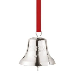Georg Jensen Ornament 2022, Sammlerstück, Glocke, Palladiertes Messing
