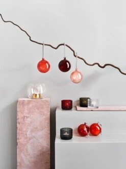 Iittala Glaskugel-Set, 5 Stück, Rot -Wohnaccessoires Angebote Iittala 2018 Kaasa Kastehelmi Red glass ball