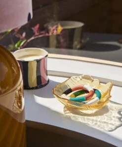 Hay Stripe Duftkerze, Orangenblüte -Wohnaccessoires Angebote Kyoto Tango for HAY bracelet no 4 bracelet no 5 Stripe Scented Candle orange flower