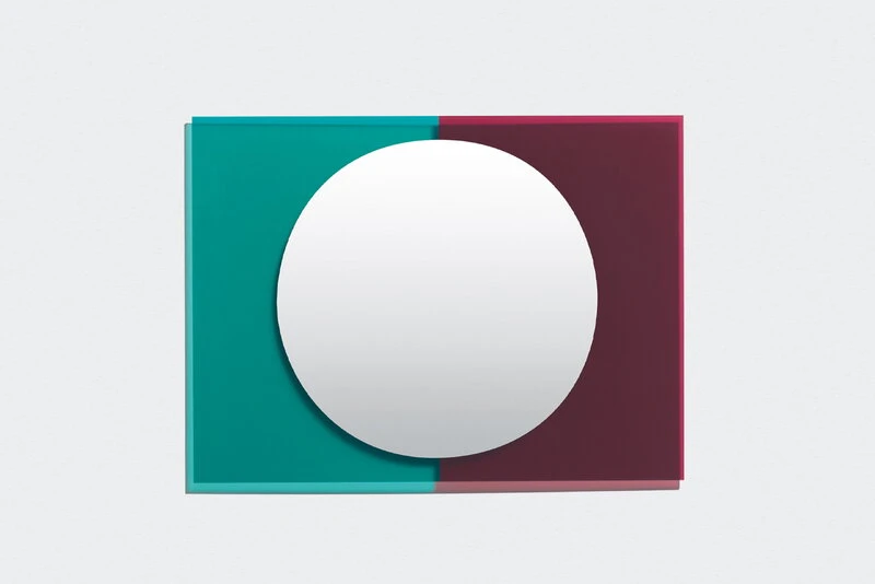 Wander Spiegel, 67 X 90 cm, Smaragdgrün - Kirschrot 4 Wander Spiegel, 67 X 90 cm, Smaragdgrün - Kirschrot – Bild 2