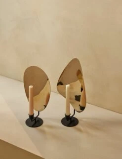 Menu Flambeau Kerzenhalter, 34 Cm, Schwarz - Messing -Wohnaccessoires Angebote MENU Flambeau Candle Holder Table