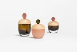 Kasten Lyyli, Klein, Rauchgrau - Rosa -Wohnaccessoires Angebote PRINT Katriina Nuutinen Lyyli 7 Jyri Keronen