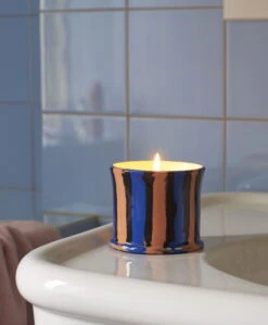 Hay Stripe Duftkerze, Minze -Wohnaccessoires Angebote Stripe Scented Candle mint leaf