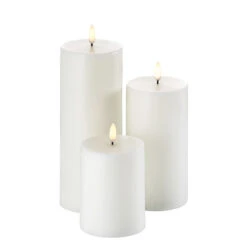 LED Stumpenkerze, 7,8 X 10 Cm, Nordic White -Wohnaccessoires Angebote UYUNI Lighting ul pi nw78015 LED pillar candle 210 deco