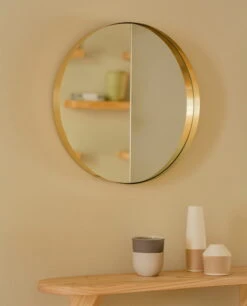 Vino 60 Spiegel, Messing, Nach Außen Geklappt -Wohnaccessoires Angebote VINO iinavuorivirta lokalhelsinki2022 4