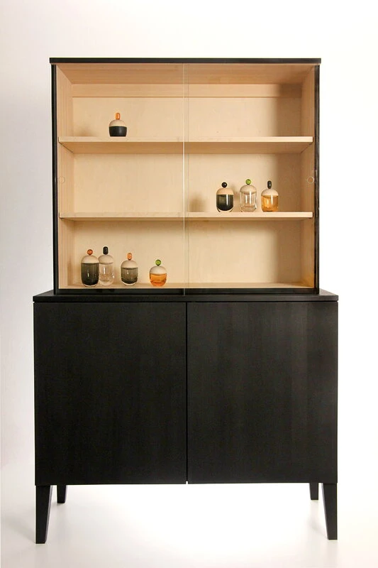 Aufbewahrungsglas Lyyli, Mittelgroß, Orange-grau 4 Aufbewahrungsglas Lyyli, Mittelgroß, Orange-grau – Bild 2