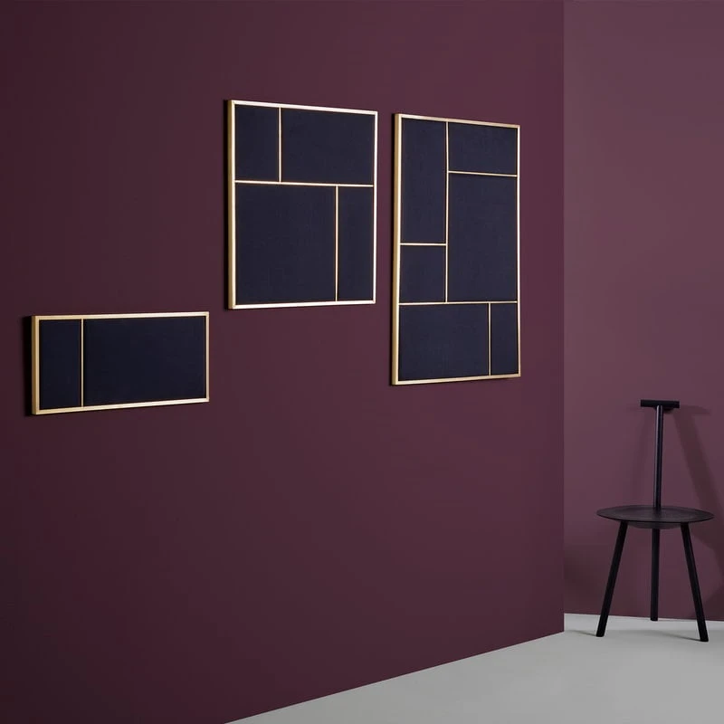 Pinnwand Nouveau, Mittel, Messing – Blau 4 Pinnwand Nouveau, Mittel, Messing – Blau – Bild 2