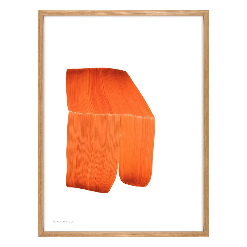 Drawing 1 Poster Mit Eichenrahmen, 52,5 X 70,3 cm 3 Drawing 1 Poster Mit Eichenrahmen, 52,5 X 70,3 cm